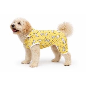 Peanuts Pet Pajamas XL Yellow Snoopy Button Front Dog PJ Berkshire